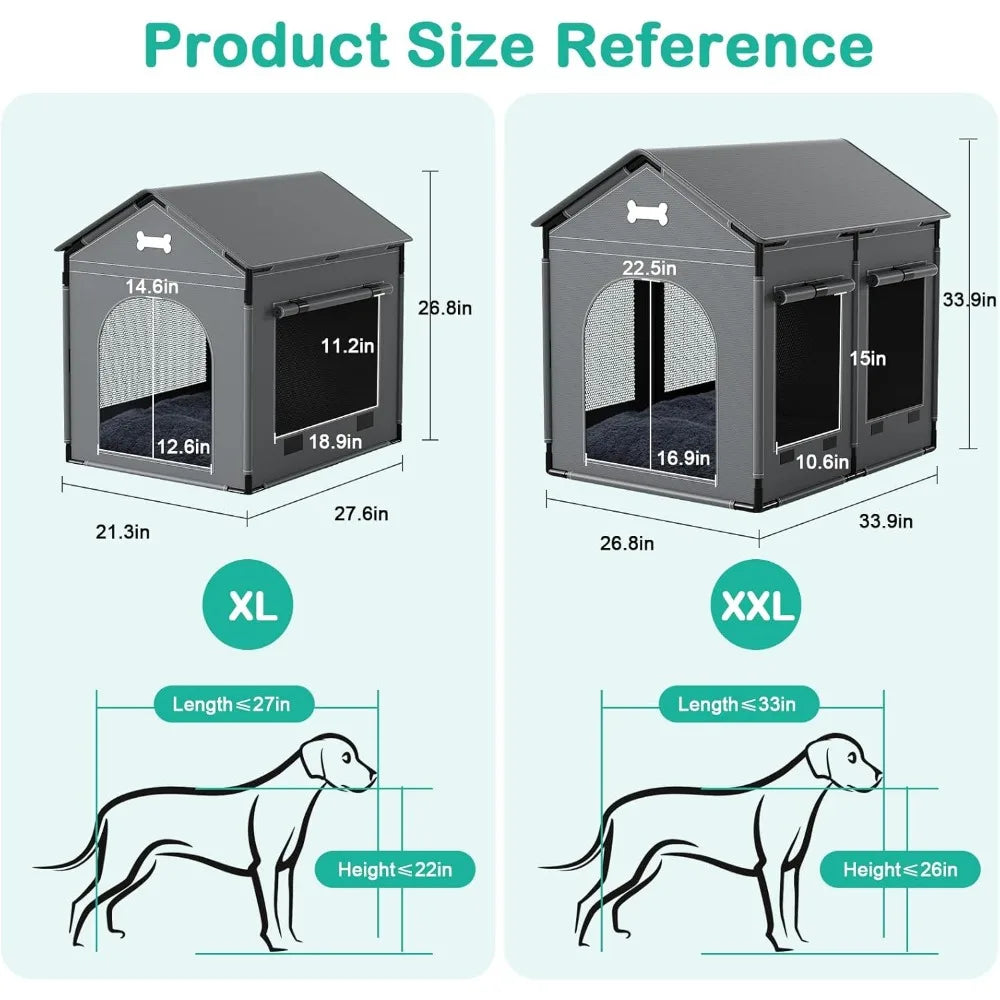 Cozy Indoor Dog House Kennel Bed With Cushion for Pets
