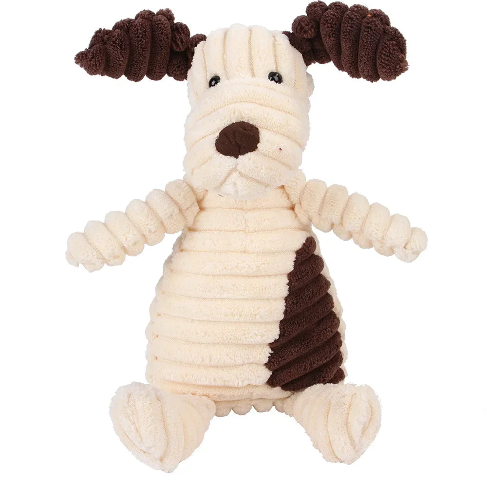 Corduroy Monkey Pig Plush Dog Toy for Molar Training and Fun
