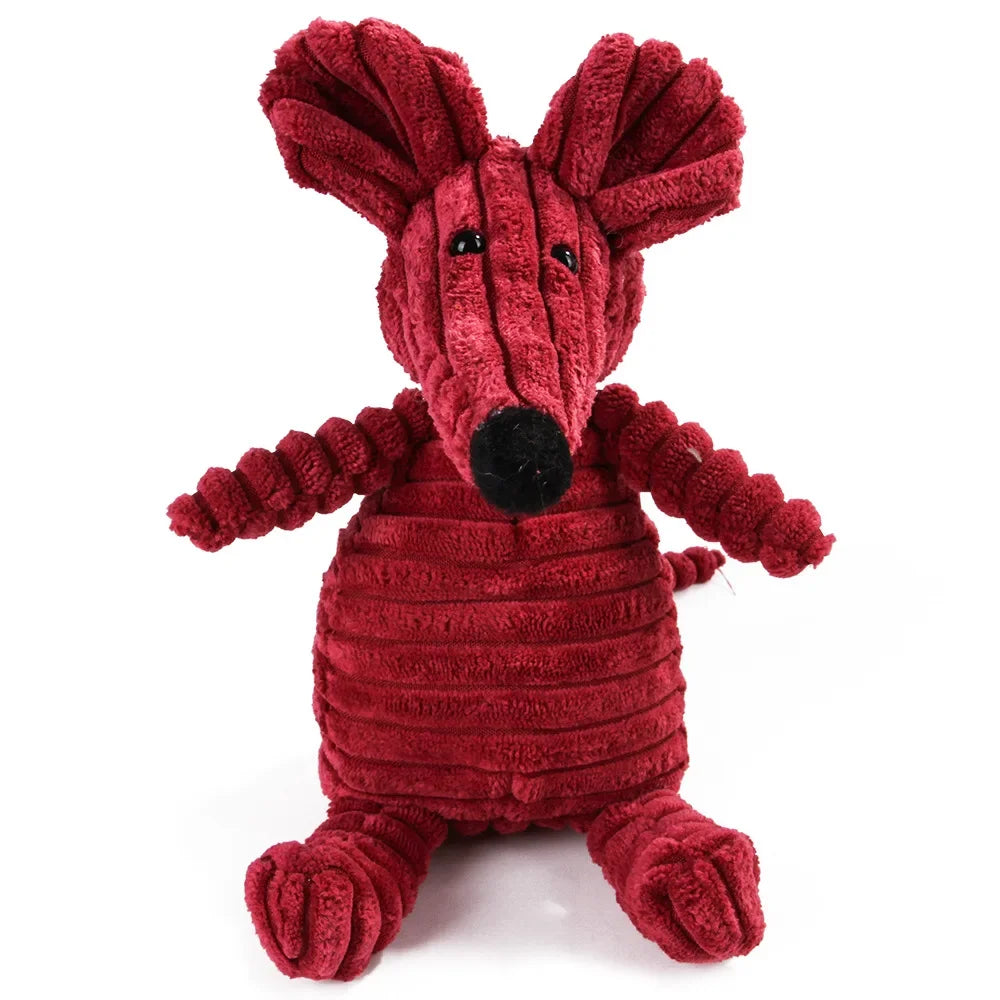 Corduroy Monkey Pig Plush Dog Toy for Molar Training and Fun