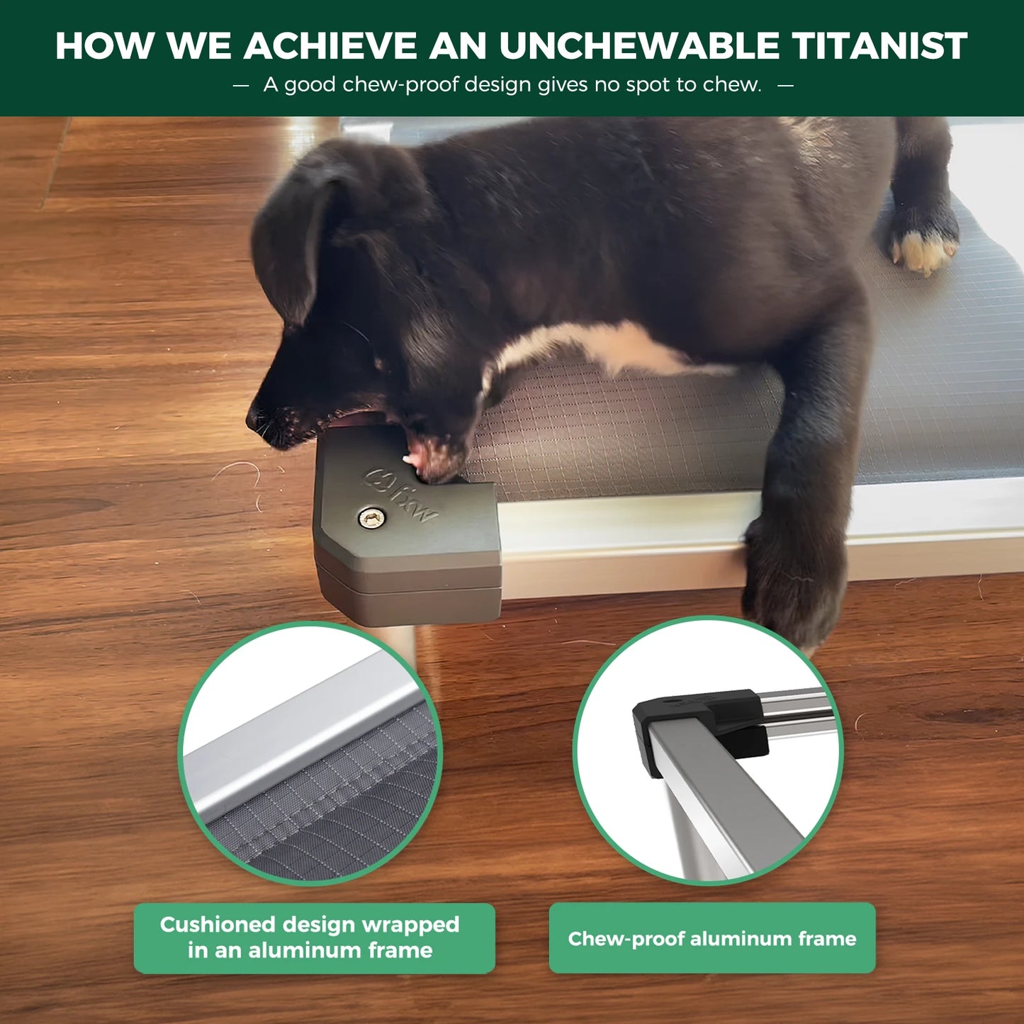 FXW Titanest Padded Dog Bed for Crate Chewproof Indoor Use