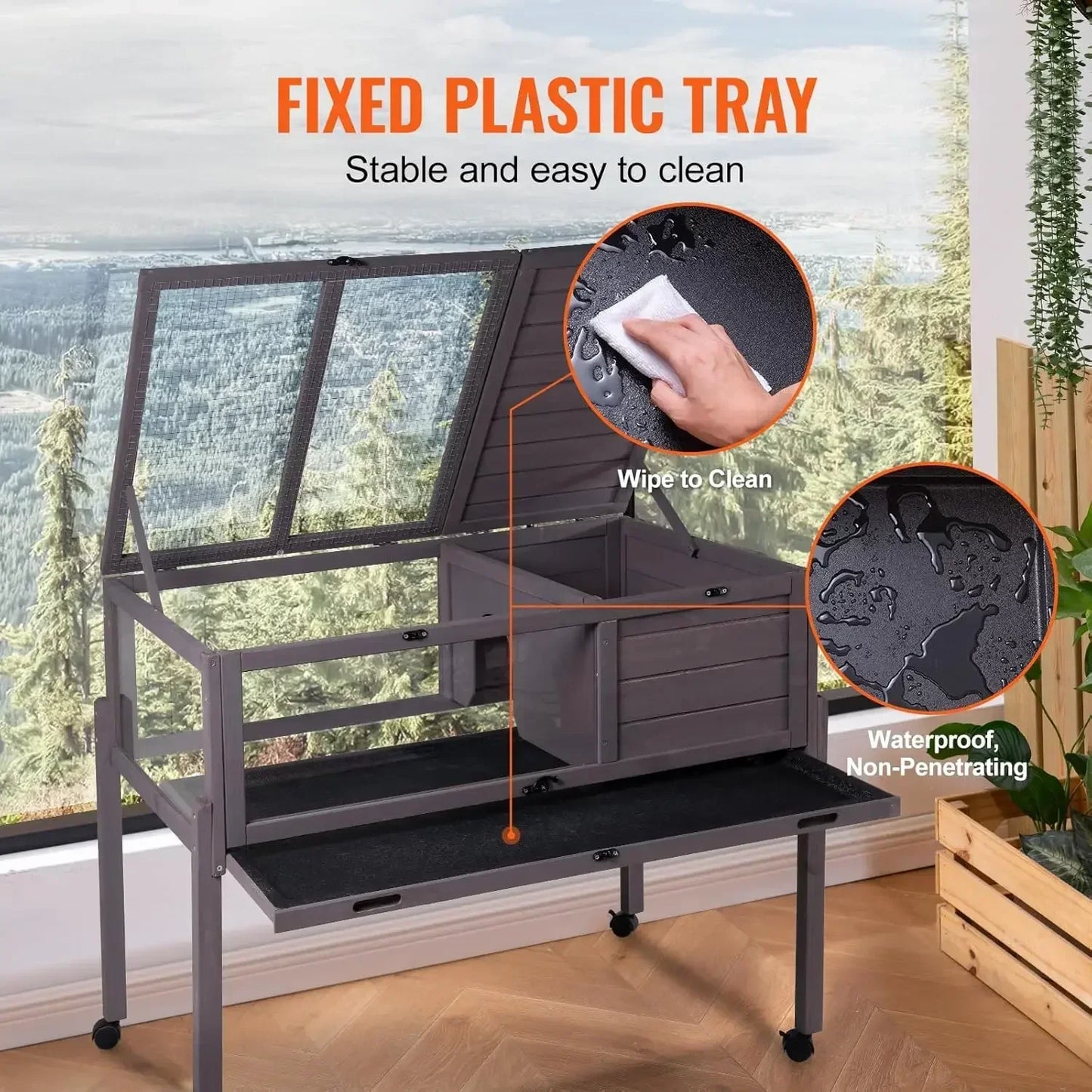 Rolling Tortoise Enclosure With Light Stand Habitat