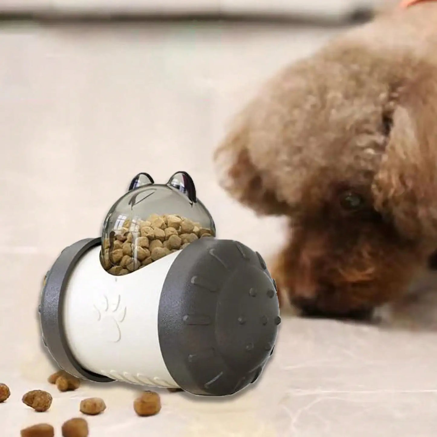 Snack Dispensing Dog Toy Rocking Bear Food Dispenser Tumbler