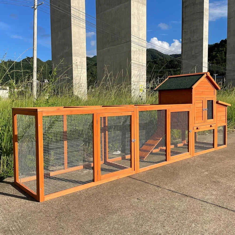 Hignconcerned Chicken Coop with Nest Box and Removable Tray