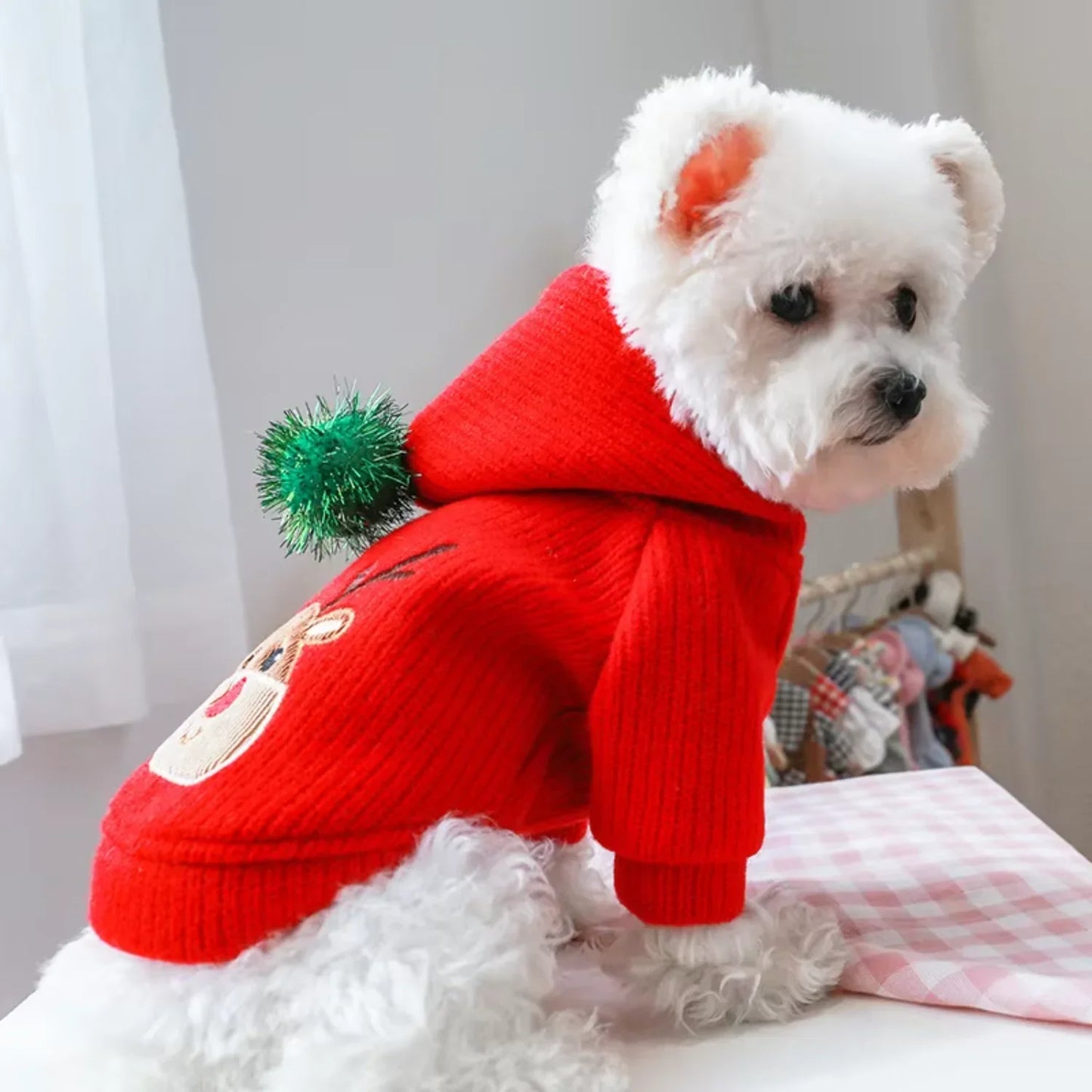 Cozy Pet Winter Christmas Skirt Dress For Dogs Apparel