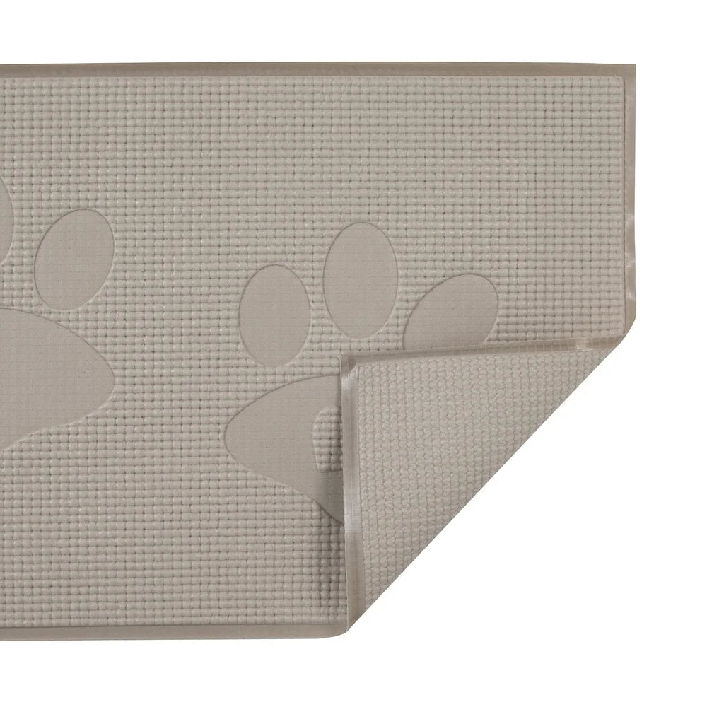 DUTRIEUX Foam Dog Bowl Mat Non Slip Paw Print Design