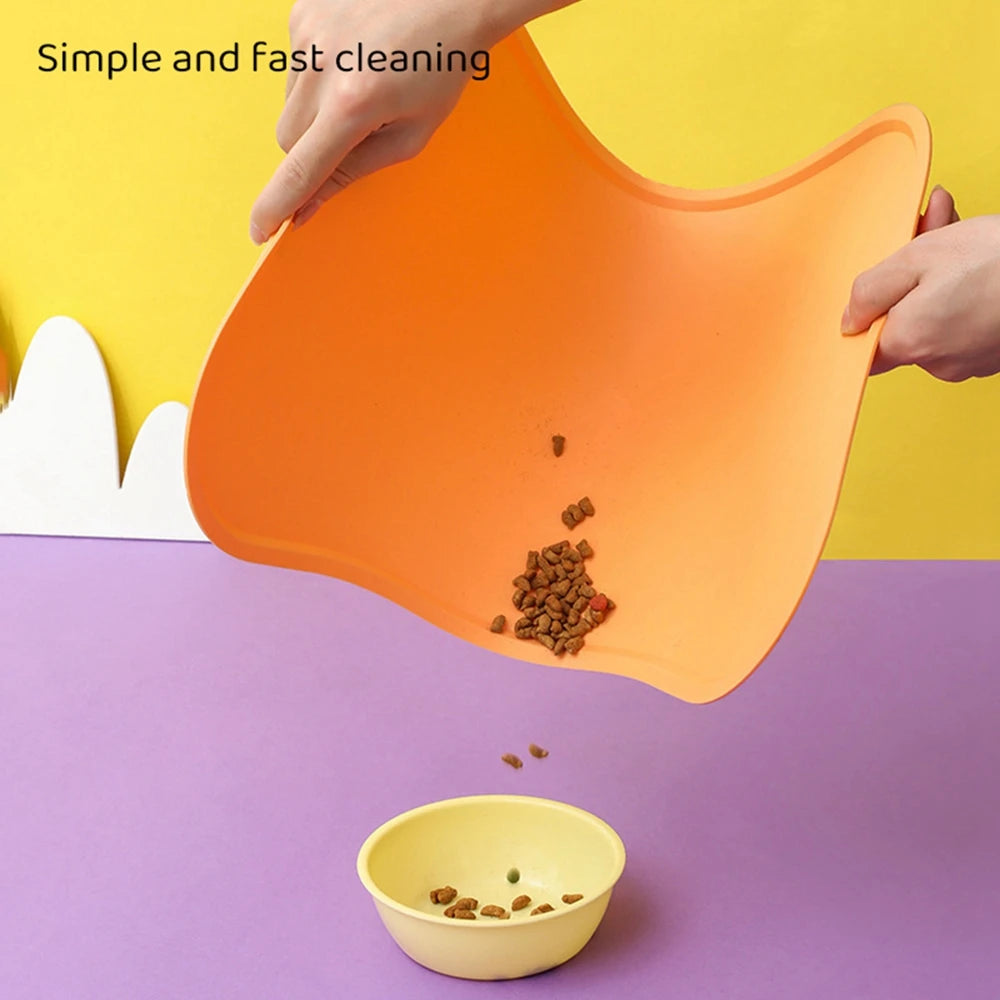 Silicone Pet Feeding Mat for Dogs and Cats Non Stick Waterproof Food Pad Puppy Feeder Water Cushion Placemat 45x29.5cm