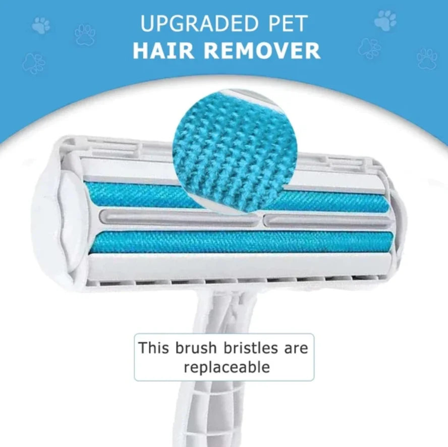 2-Way Pet Hair Roller Remover and Lint Brush for Easy Cleaning