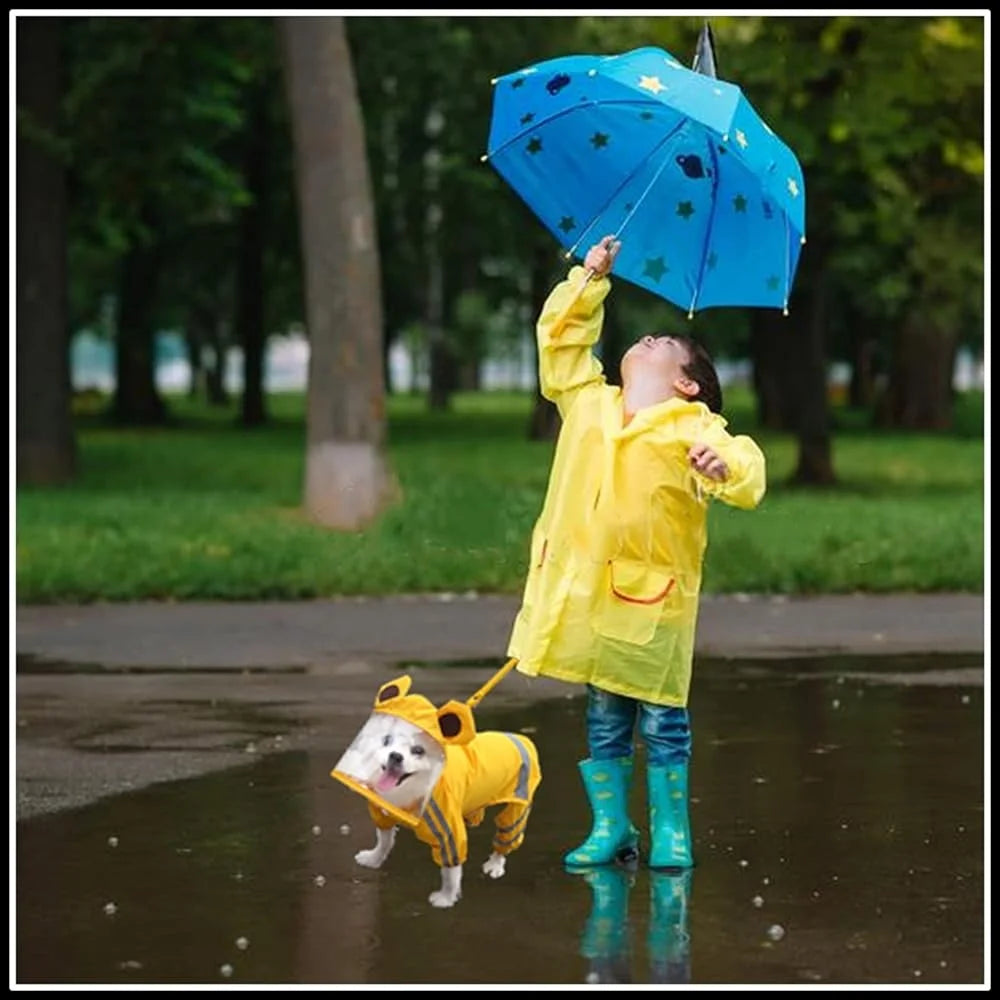 Hign-concerned Waterproof Dog Rain Jacket Reflective Poncho
