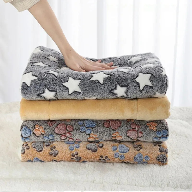 Flannel Pet Sleeping Mat Dog Bed Soft Cushion for Small Pets