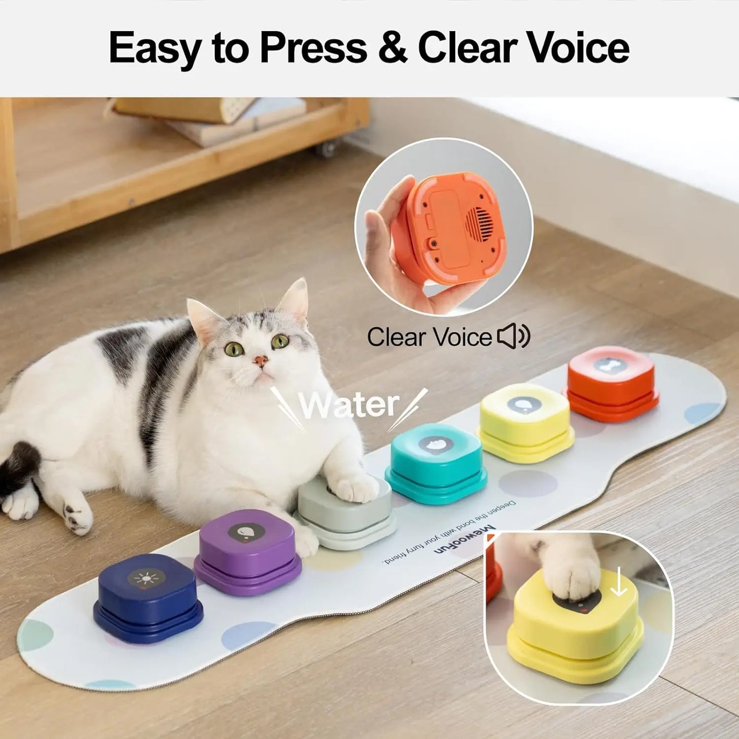 Mewoofun Interactive Voice Recording Dog Training Button Set
