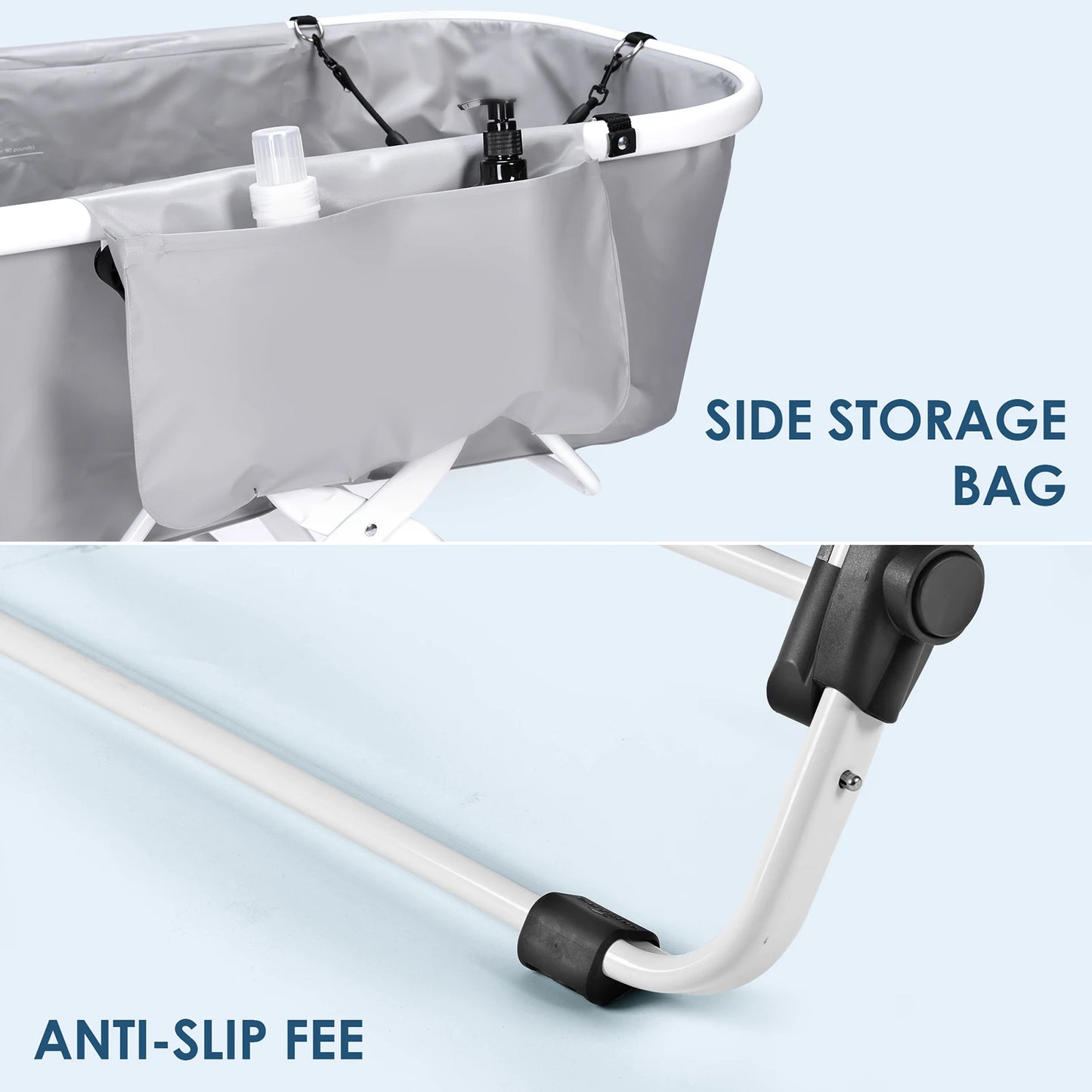 Portable Pet Bathtub Foldable Elevated Small Medium Dog Bath Tubs for Shower Grooming and Washing Pool