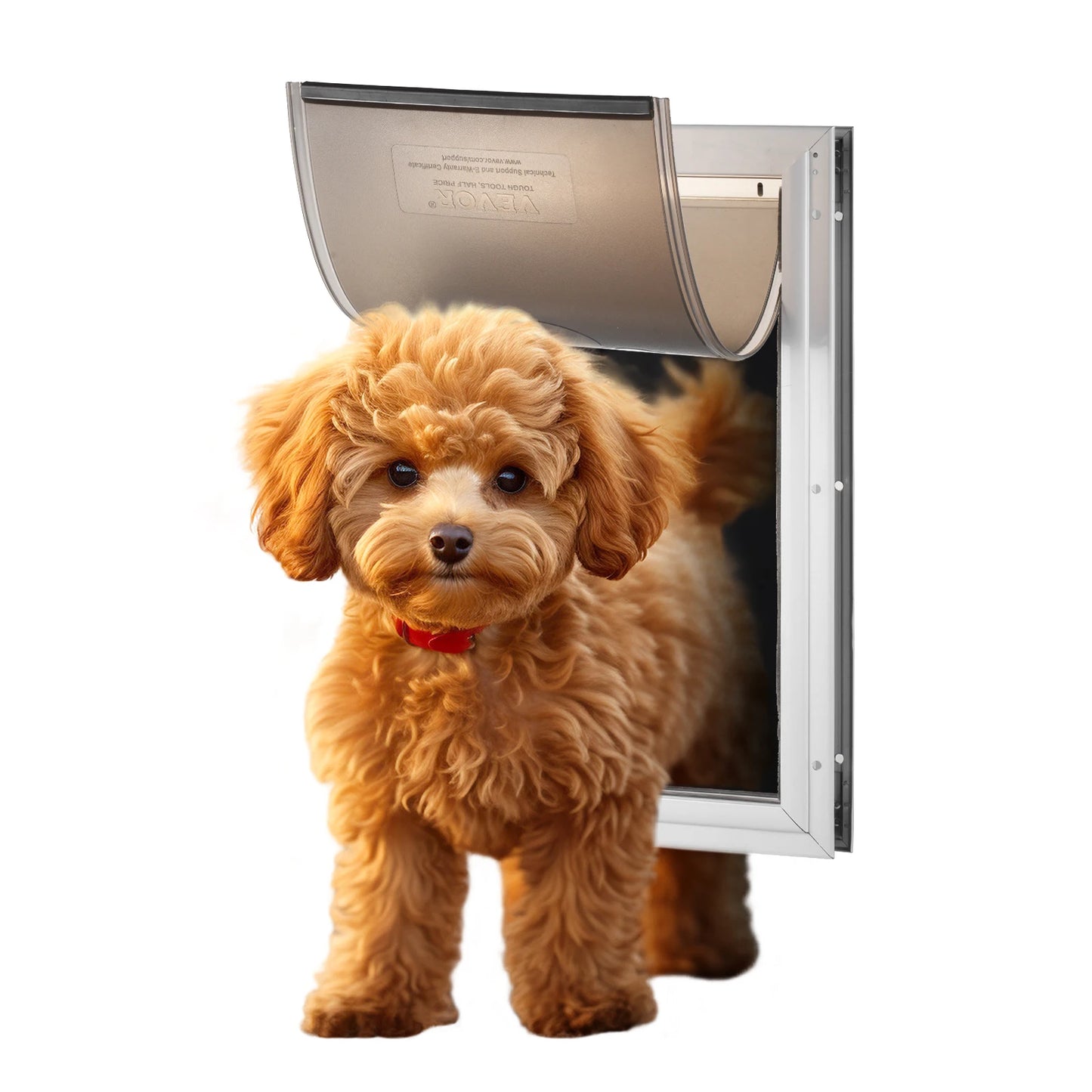 Dog Door Aluminum Pet Door With Lock And Flap Weatherproof