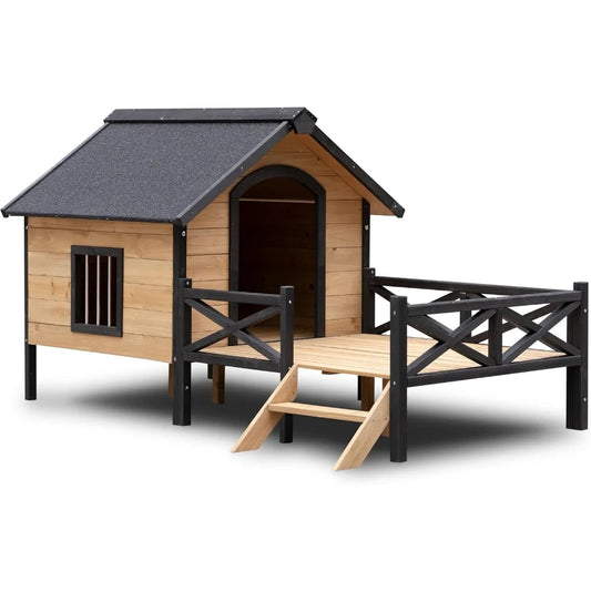 Extreme Outback Log Cabin Outdoor Dog House Weatherproof