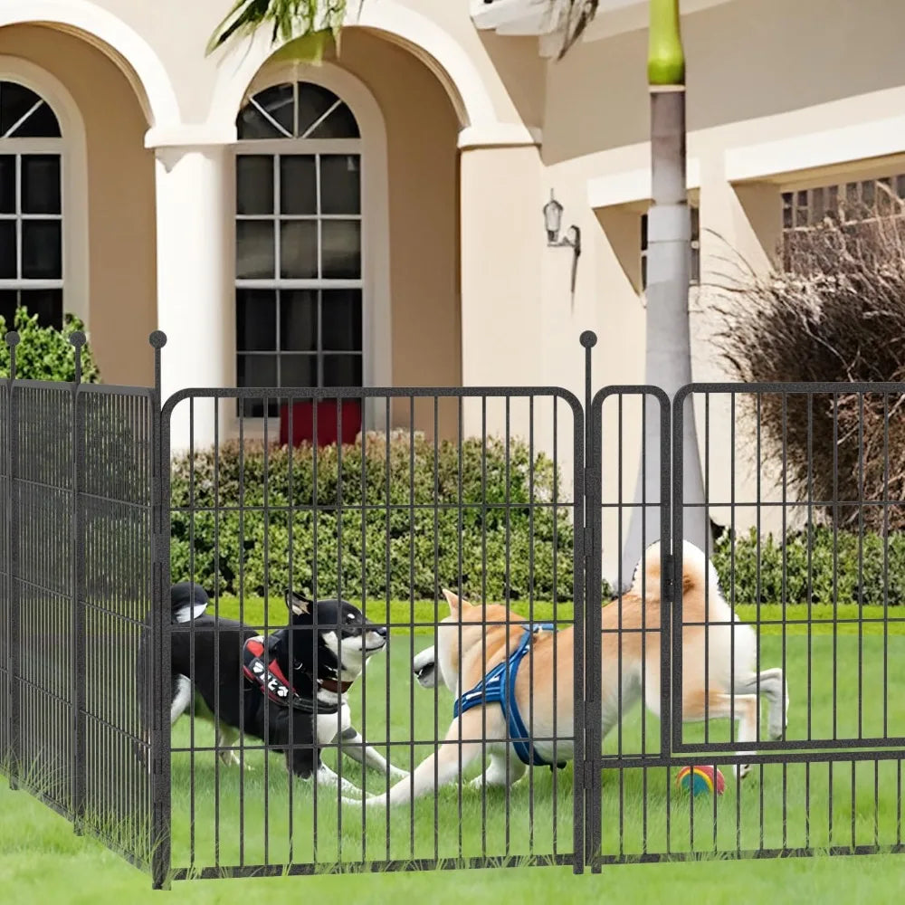 Dog Playpen 32 40 45 Inch Height Heavy Duty Folding Indoor Outdoor Anti Rust Dog Exercise Fence Portable Pet Playpen
