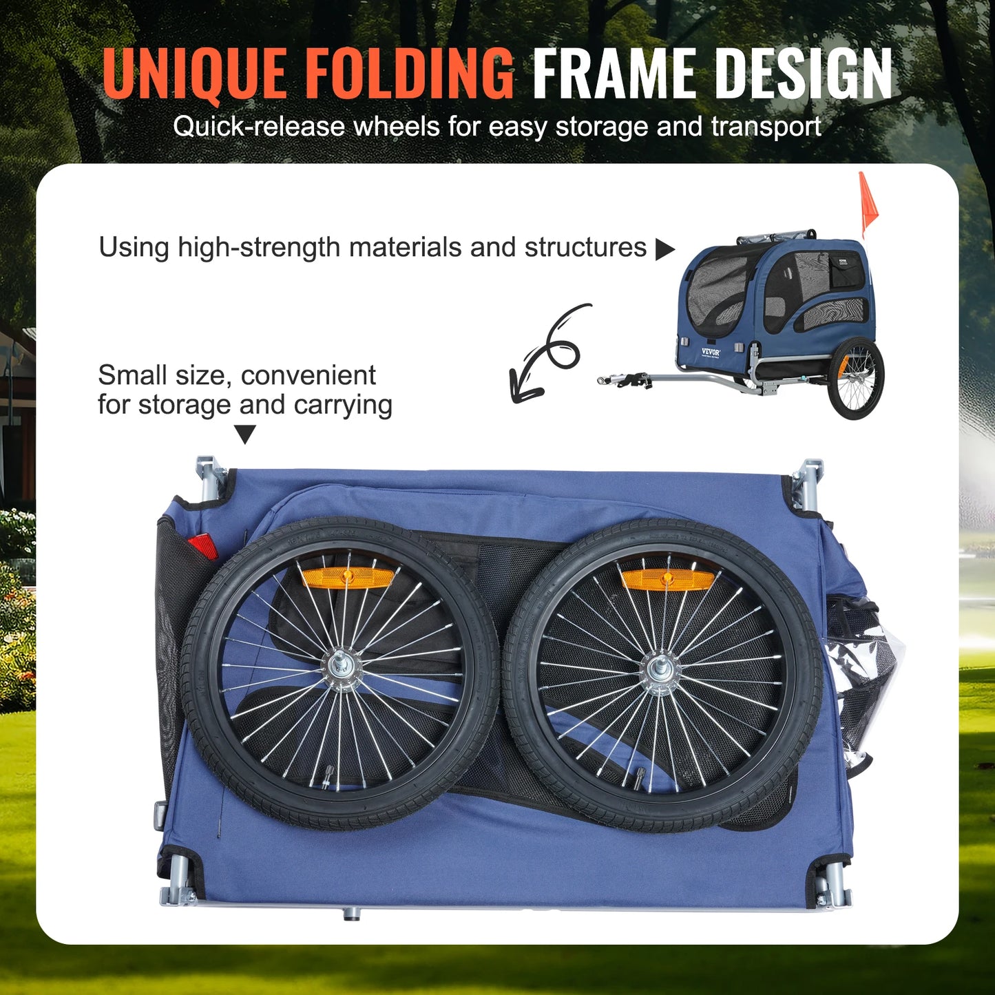 SucceBuy 100 Lbs Pet Cart Bicycle Carrier Dog Bike Trailer