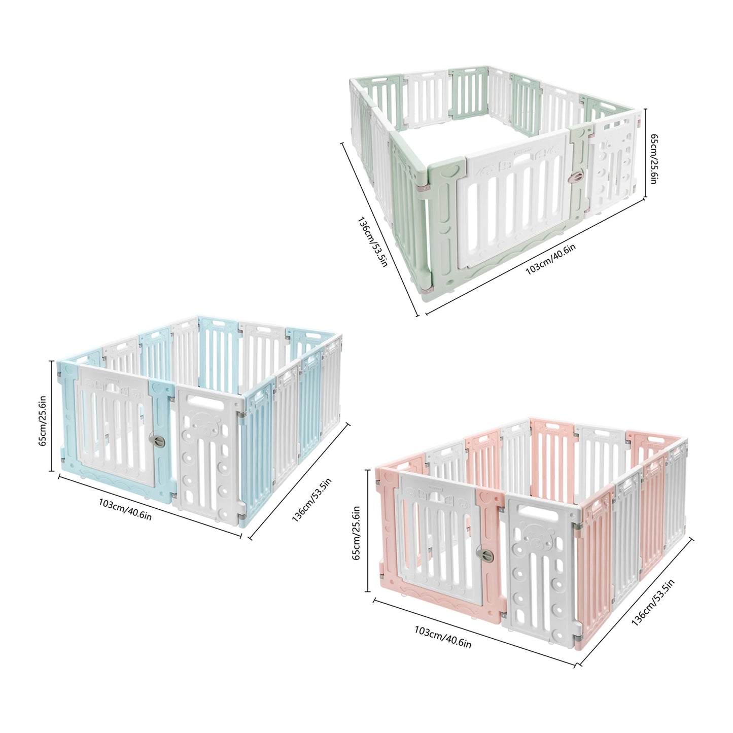 Pet Safety Fence Easy Installation Decorative Dog Playpen with Bone Patterns