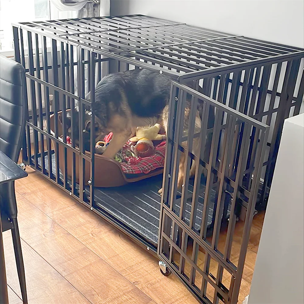 Borwarth Heavy Duty Dog Crate Playpen With Locking Wheels