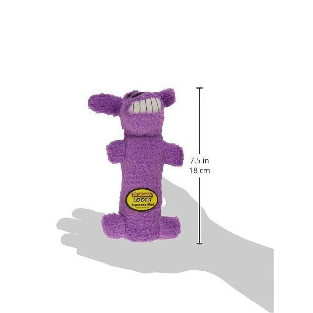 Loofa Plush Dog Toy Squeaky 6 Inch Assorted Colors For Dogs