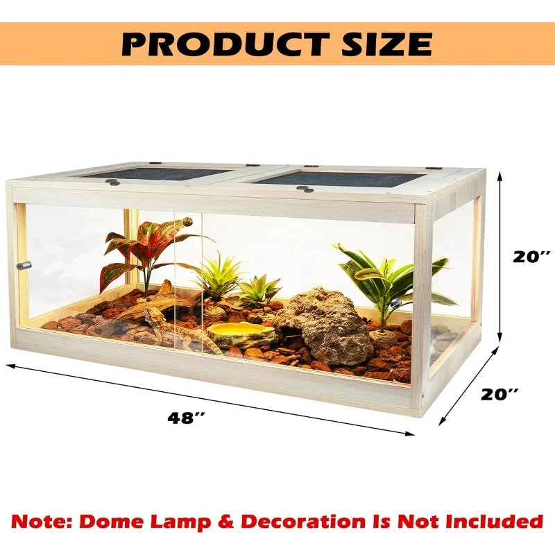 Hignconcerned Bearded Dragon Reptile Tank With Lock Design