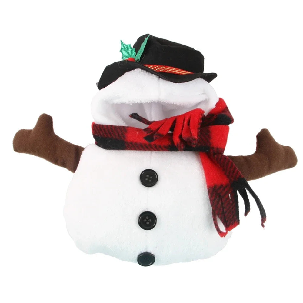 Christmas Snowman Dog Costume Winter Warm Puppy Cat Apparel for Small Medium Dogs Holiday Party Clothes