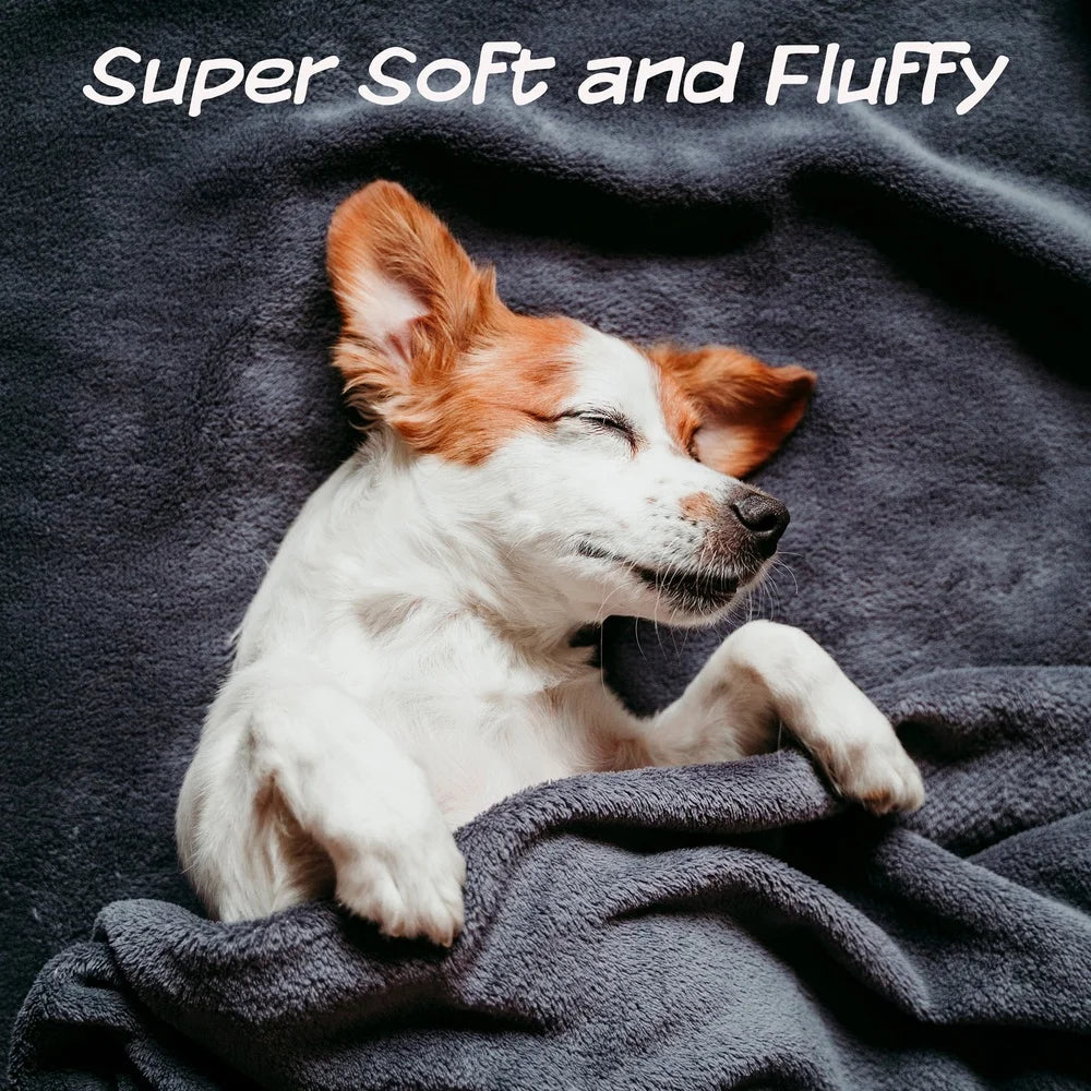 Reversible Waterproof Dog Blanket Soft Sherpa Fleece Machine Washable Pet Throw Couch Furniture Protection