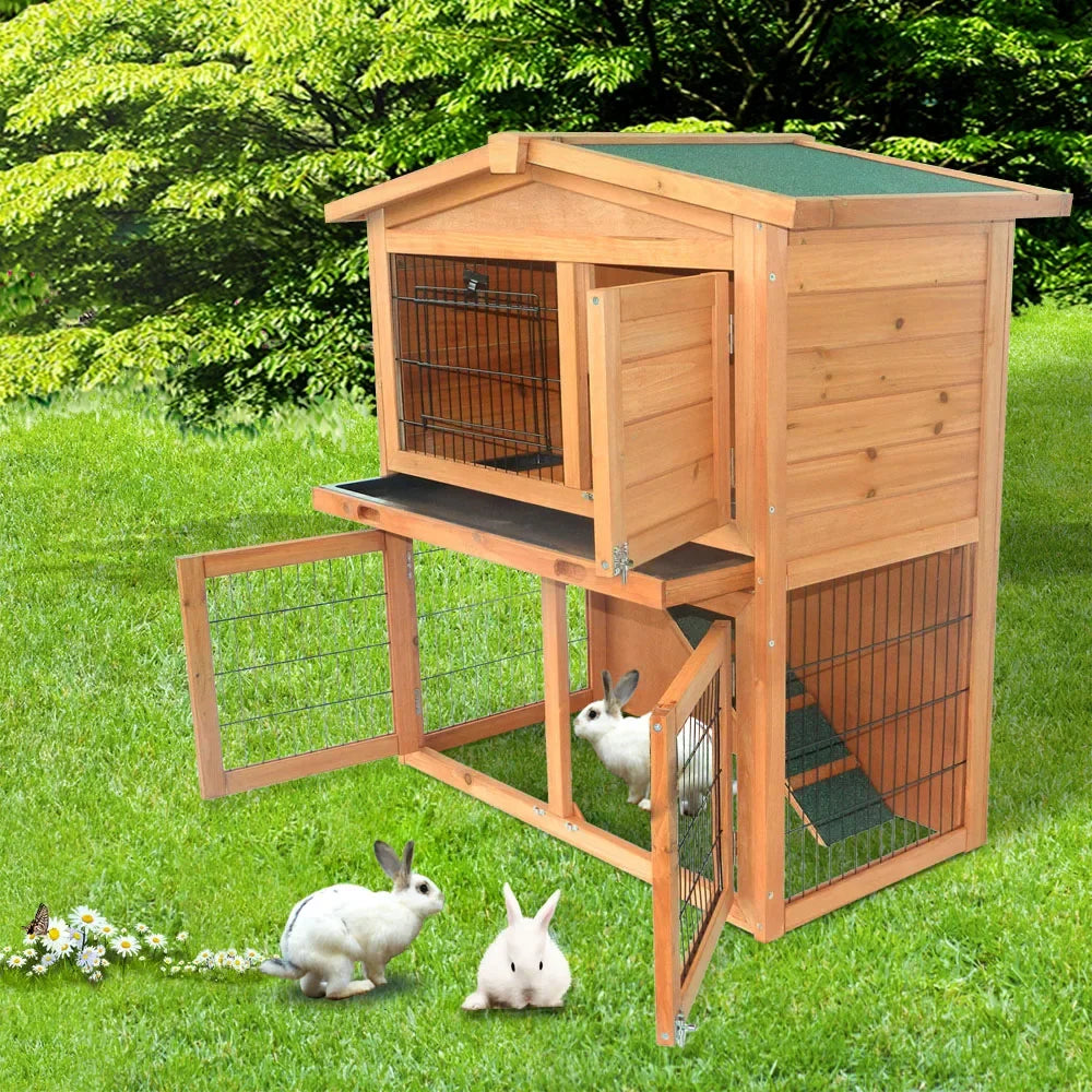 40 Inch Triangle Roof Waterproof Rabbit Hutch Chicken Coop