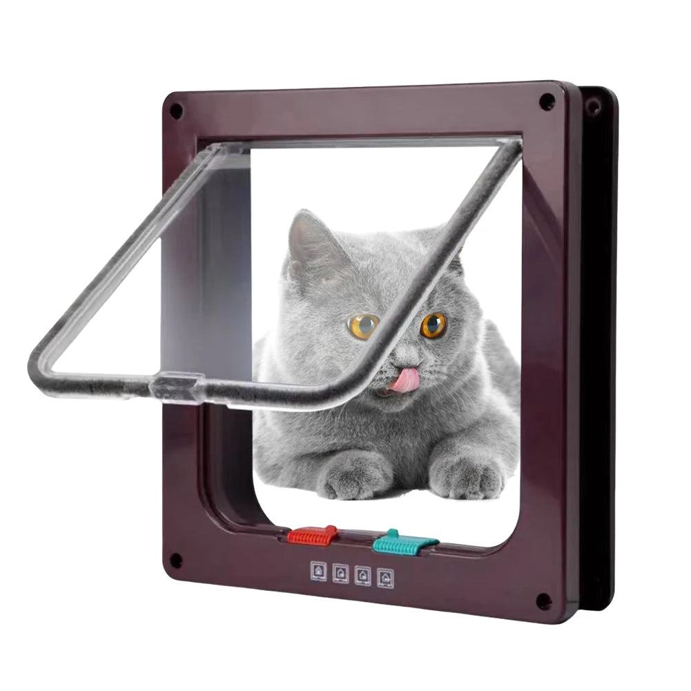 ShunmaiiHign-concerned Four Way Lock Pet Door for Small Pets