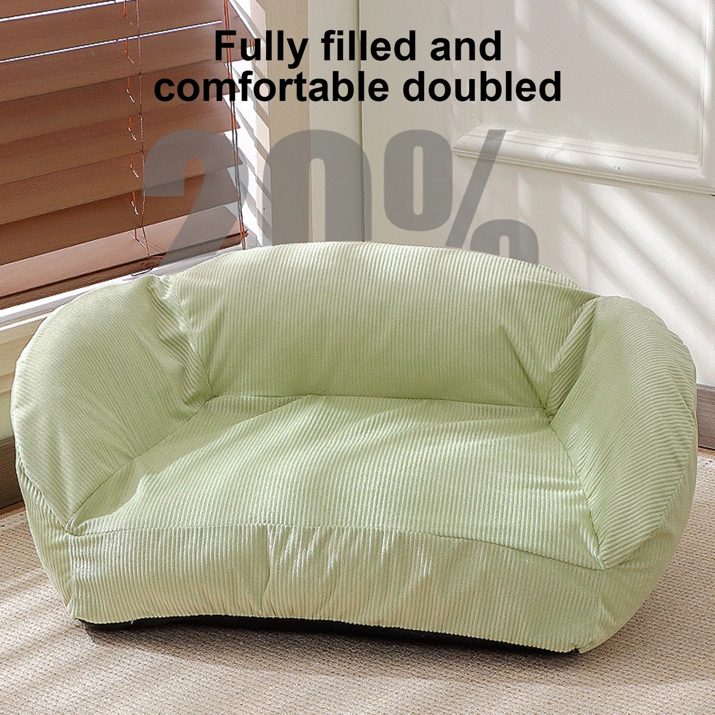 Pet Sofa Bed All Seasons Couch with Removable Washable Cover Anti-slip Bottom for Cats and Dogs