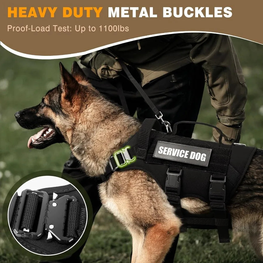 Hign Concerned Tactical MOLLE Vest For Dogs Harness