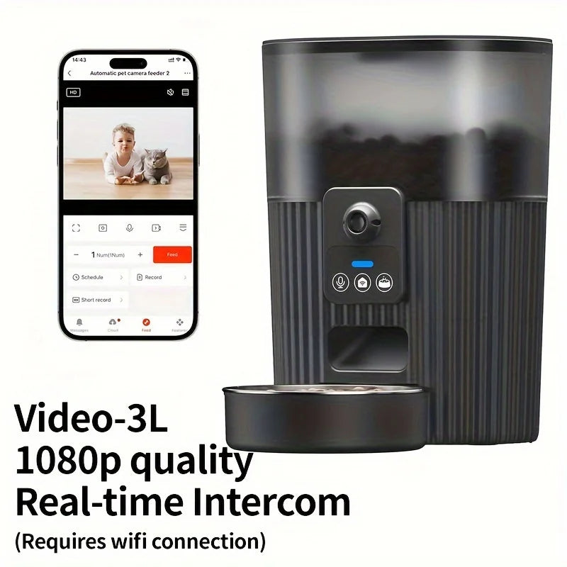 PAPIFEED Smart Cat Dog Food Dispenser With WiFi Remote Control
