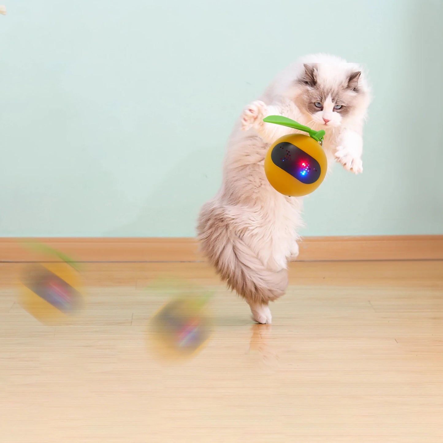 ABS PVC Smart Cat Toys Balls Automatic Interactive Electric Rolling Teaser USB Rechargeable with LED Light
