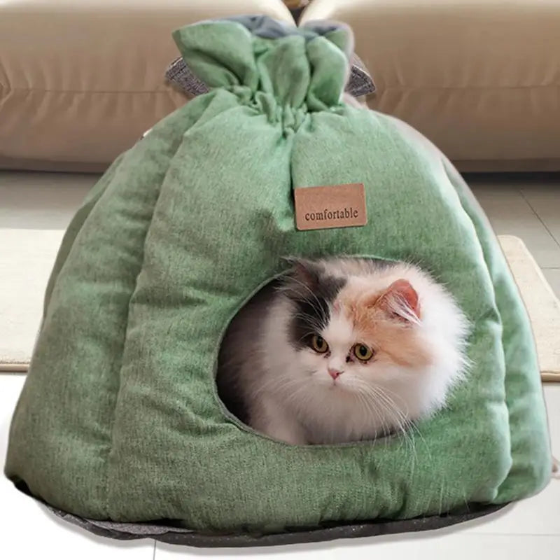 Waterproof Sack Shape Cat Bed Portable Soft Non-Slip Design