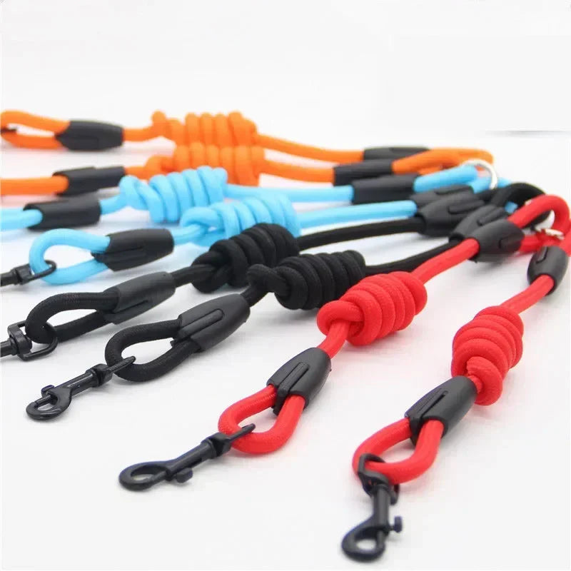 Double Dog Leash Coupler for Small Dogs Nylon Black Two Way Lead