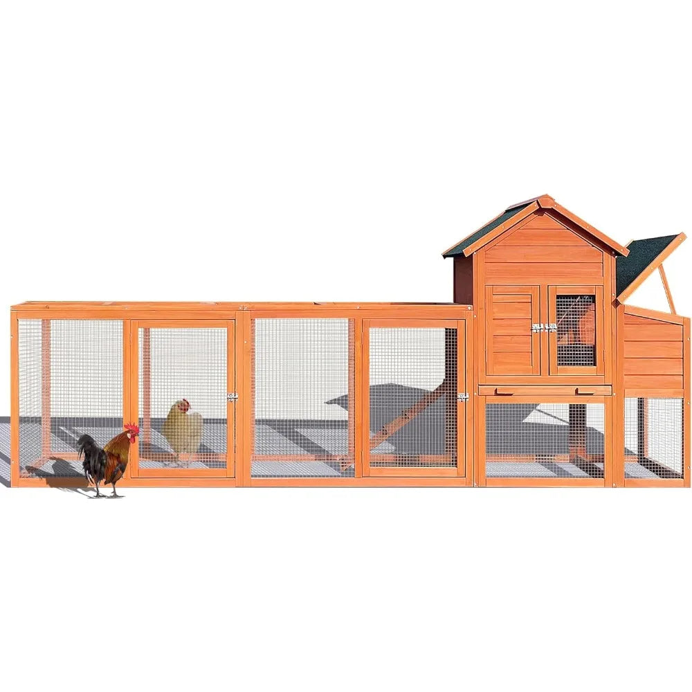 Hignconcerned Chicken Coop with Nest Box and Removable Tray